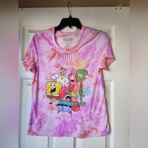 Nickelodeon Pink Tie-Dye SpongeBob Kids T-Shirt